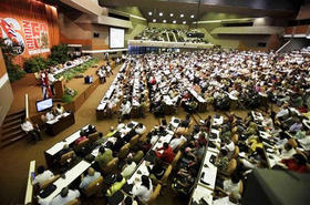 Vista general de los asistentes al 6to congreso del Partido Comunista de Cuba en La Habana. Vista general de los asistentes al 6to congreso del Partido Comunista de Cuba en La Habana