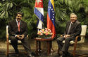 Raúl Castro y Nicolás Maduro durante el encuentro sostenido el 27 de abril en La Habana