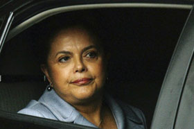 La presidenta de Brasil, Dilma Rousseff, durante su visita a Cuba