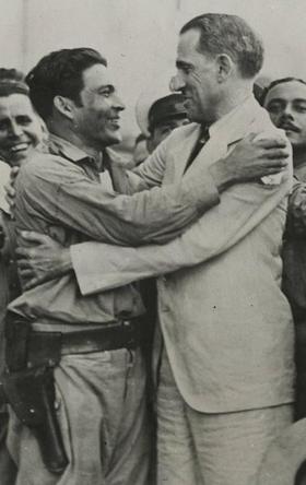 El coronel Fulgencio Batista y el presidente  Ramón Grau San Martín, 14 de septiembre de 1933