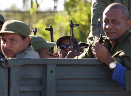 Soldados durante el ejercicio militar del pasado mes de noviembre