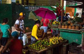 El público compra en el mercado El Egido, en La Habana, en diciembre de 2015