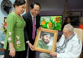 Tran Dai Quang y Fidel Castro