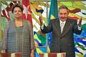 La presidenta de Brasil, Dilma Rousseff, y el gobernante de Cuba, Raúl Castro