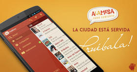 La aplicación para móvil de la guía de restaurantes cubanos Alamesa. (Imagen tomada de Martínoticias.)