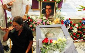 Ofelia Acevedo, viuda de Oswaldo Paya, en el funeral del líder opositor