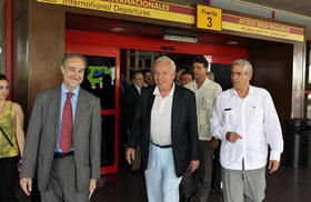 El ministro español de Asuntos Exteriores, José Manuel García-Margallo, a su llegada a La Habana
