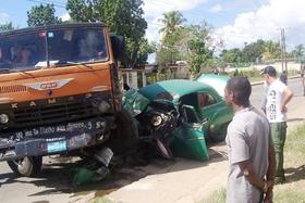 Accidente de tránsito en Cuba, en esta foto de archivo