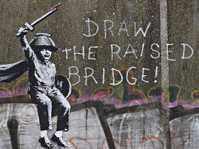 Grafito atribuido a Banksy