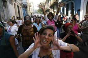 Acto de repudio en La Habana, en esta foto de archivo