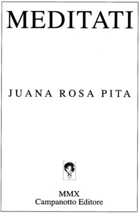 Portada del libro Meditati de Juana Rosa Pita