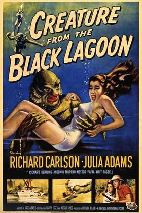 Cartel anunciador de la película “Creature of the Black Lagoon”
