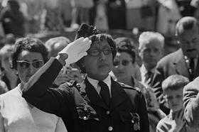 Josephine Baker dio un discurso durante la mítica Marcha en Washington por los derechos civiles, en 1963