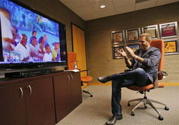 Willy Chirino, durante la videoconferencia con la Isla Willy Chirino, durante la videoconferencia con la Isla