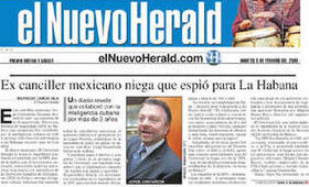Detalle de la portada de 'El Nuevo Herald', 5 de febrero de 2008