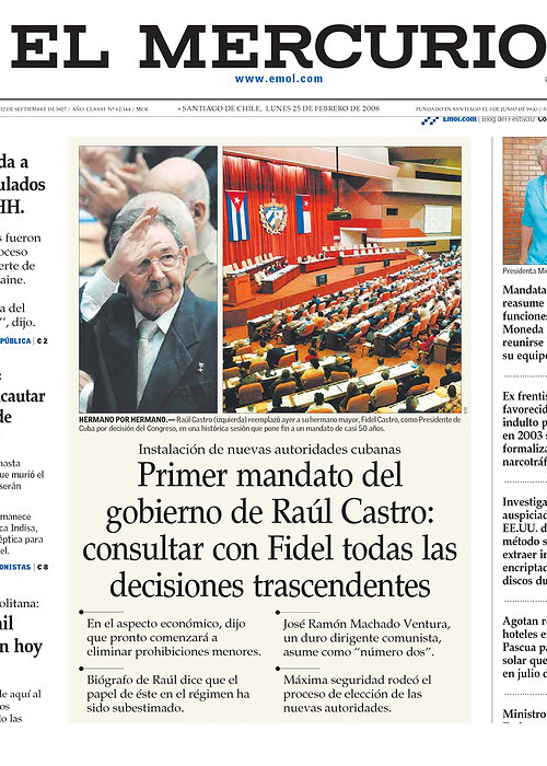 El Mercurio, Chile. El Mercurio, Chile.