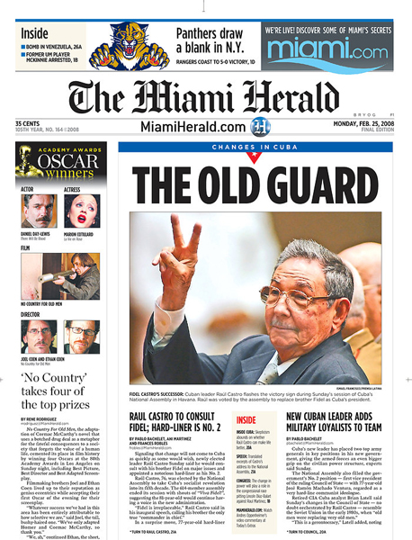 The Miami Herald, EE UU. The Miami Herald, EE UU.
