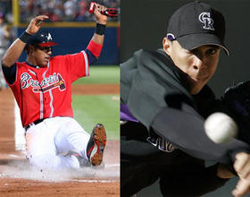 Los novatos del año, el cubano Yuniel Escobar y el dominicano Ubaldo Jiménez
