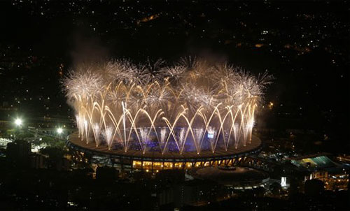 Ceremonia de clausura de los Juegos Panamericanos en el estadio Maracaná, el  29 de julio de 2007. (AP)