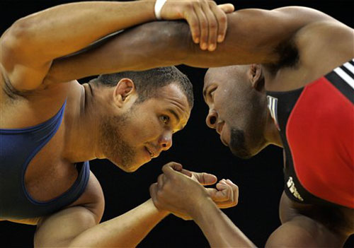 El luchador Michel Batista, ganador del oro en los 96kg. (AP) El luchador Michel Batista, ganador del oro en los 96kg. (AP)