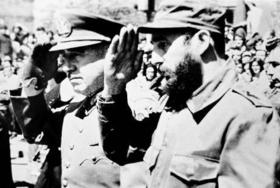 Pinochet y Castro, durante una visita de este último a Chile en los años setenta