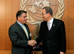 El canciller Felipe Pérez Roque, junto al secretario general de la ONU, Ban Ki-Moon El canciller Felipe Pérez Roque, junto al secretario general de la ONU, Ban Ki-Moon