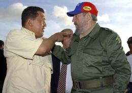Hugo Chávez y Fidel Castro