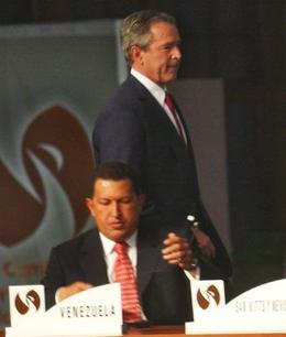 Hugo Chávez y George W. Bush