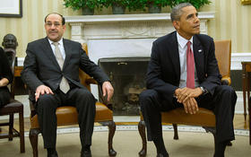 Nuri Al Maliki y Barack Obama
