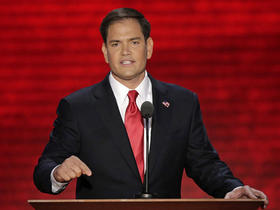 El senador Marco Rubio participa en la Convención Republicana en Tampa