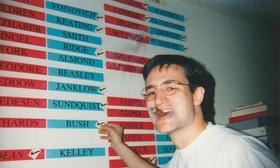 Ted Cruz celebra las victorias republicanas en todo el país en la Escuela de Derecho de Harvard, en noviembre de 1994