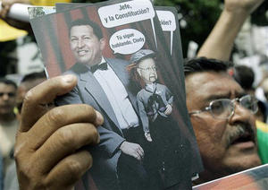 Manifestación contra Chávez en Caracas, el 7 de junio de 2008. (AP)