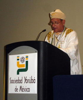 Nelson Freires, Ogunda Bede, vicepresidente de la Sociedad Yoruba de México