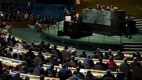 El presidente estadounidense Donald Trump en la Asamblea General de la ONU