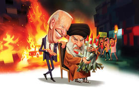 Biden e Irán, caricatura
