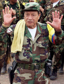 Manuel Marulanda, alias 'Tirofijo'. Manuel Marulanda, alias 'Tirofijo'.