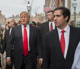 Trump y Cohen en Portsmouth, NH, en esta foto de archivo
