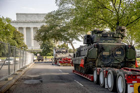 Tanques de guerra en la capital de Estados Unidos