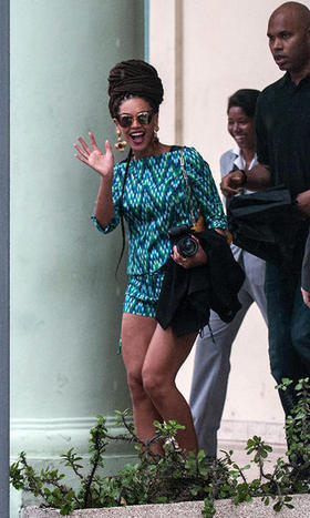 La cantante Beyoncé en La Habana