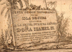 Portada de la Carta Geógrafo-topográfica de Cuba o Mapa de Vives de 1835