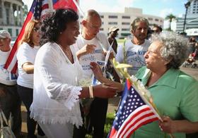 La activista Berta Soler en Miami