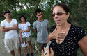 Ofelia Acevedo, viuda del fallecido opositor cubano Oswaldo Payá, junto a sus tres hijos Oswaldo José (izquierda), Rosa María (centro) y Reinaldo Isaías (derecha)