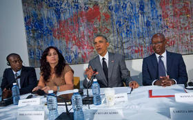 Reunión del presidente estadounidense Barack Obama con opositores al régimen de La Habana en Cuba