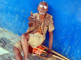 Indigente cubano. Foto tomada de la página web de La Nueva Cuba