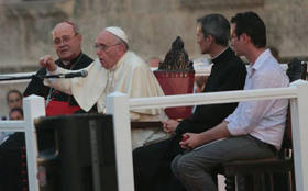 El Papa Francisco en el Centro Félix Varela en el encuentro con miles de jóvenes cubanos