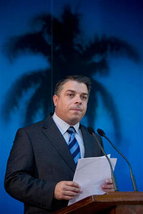 Pérez Roque, durante una rueda de prensa el 28 de enero de 2009, en La Habana. (AP)