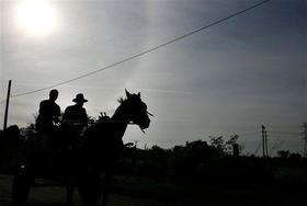 Campesinos en la provincia de La Habana, el 17 de septiembre
