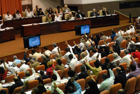 Asamblea del Poder Popular en Cuba, en esta foto de archivo
