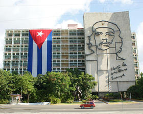 Edificio del Ministerio del Interior en la Plaza de la Revolución, Cuba