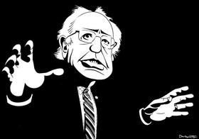 Caricatura de Bernie Sanders